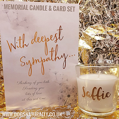 Personalised Memorial Candle & Card Set